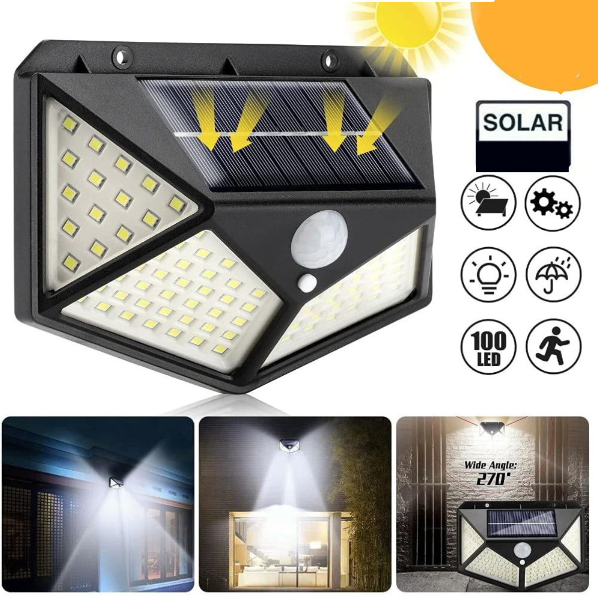 Pack x3 Focos LED Solares Pro - Seguridad Total y Cero Gasto Eléctrico
